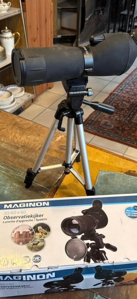 Maginon 20–60x60 Spotting Scope + Tripod – Outdoor Telescope, TV, Hi-fi & Vidéo, Matériel d'optique | Télescopes, Enlèvement ou Envoi