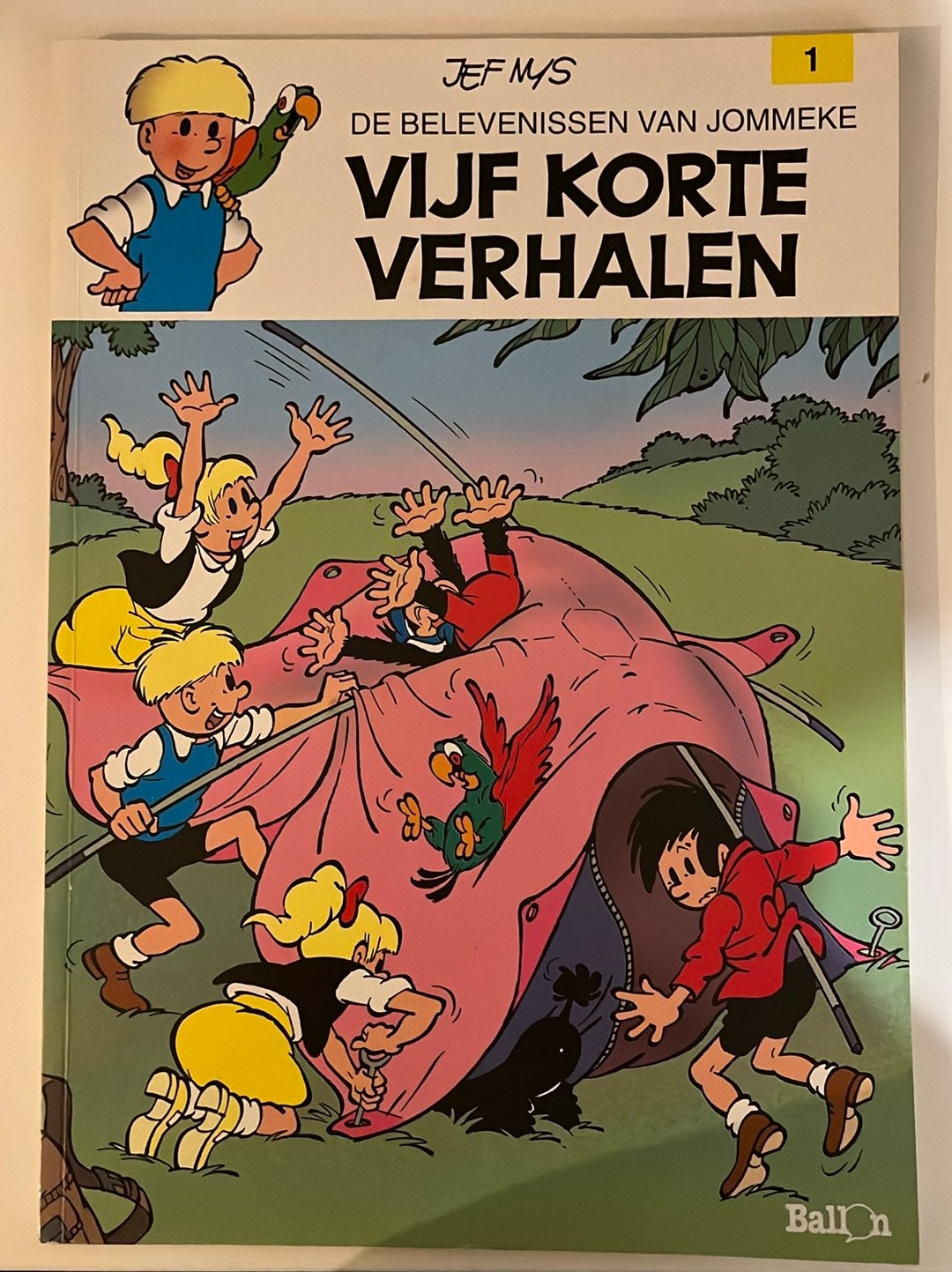 Vijf korte verhalen, Eén stripboek, Ophalen, Zo goed als nieuw