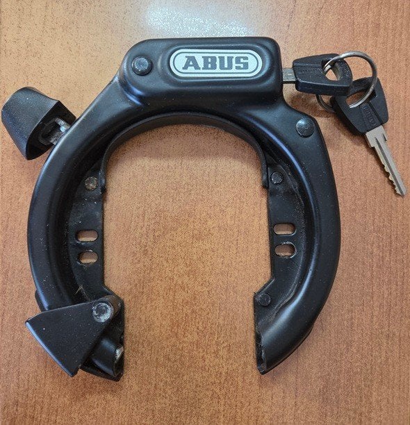 ABUS Amparo 4850 LH-2, fietsslot, Fietsen en Brommers, Fietsaccessoires | Fietssloten, Zo goed als nieuw, Ringslot, Ophalen of Verzenden