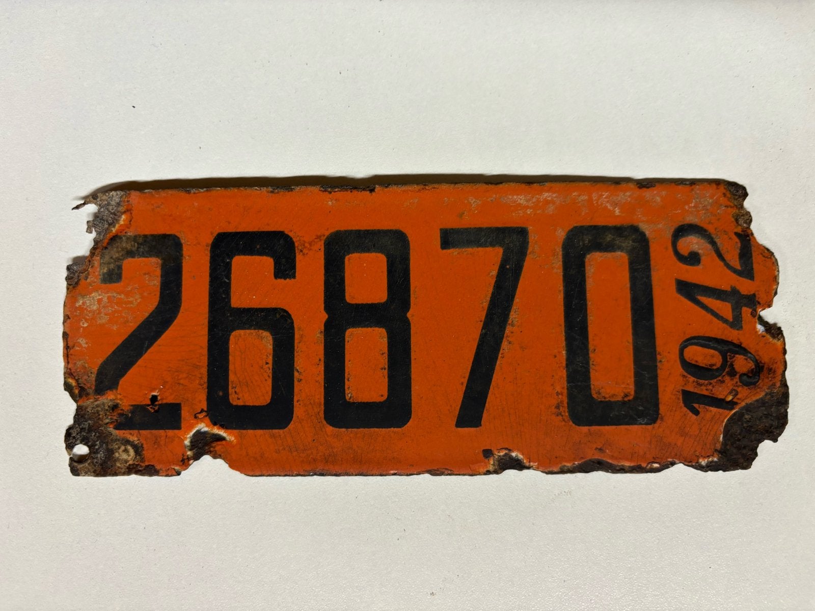 Emaille Bootplaat nummerplaat taksplaat fietsplaat plaque, Ophalen