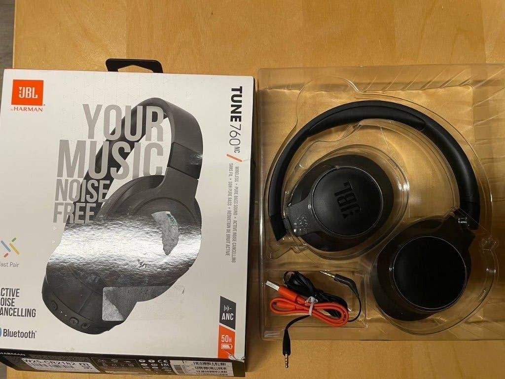 JBL Tune 760NC Hoofdtelefoon met Active Noise Cancelling, Audio, Tv en Foto, Hoofdtelefoons, Zo goed als nieuw, JBL, Zwart, Bluetooth