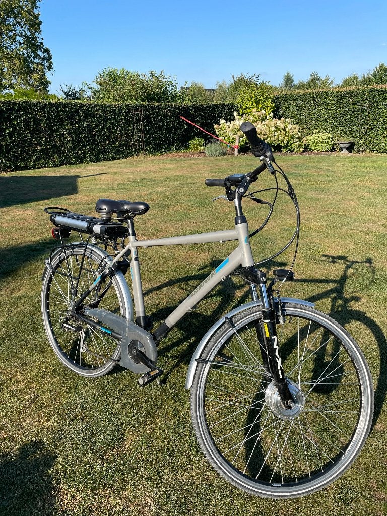 Elektrische heren fiets Worldbike 'autonomie van 60/80km', Fietsen en Brommers, Gebruikt, Velgrem, Versnellingen, 57 tot 61 cm