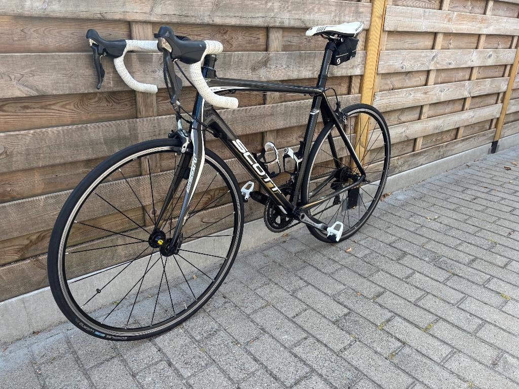 race koersfiets scott full carbon met alles van dura ace, Ophalen, 28 inch, Carbon, Heren