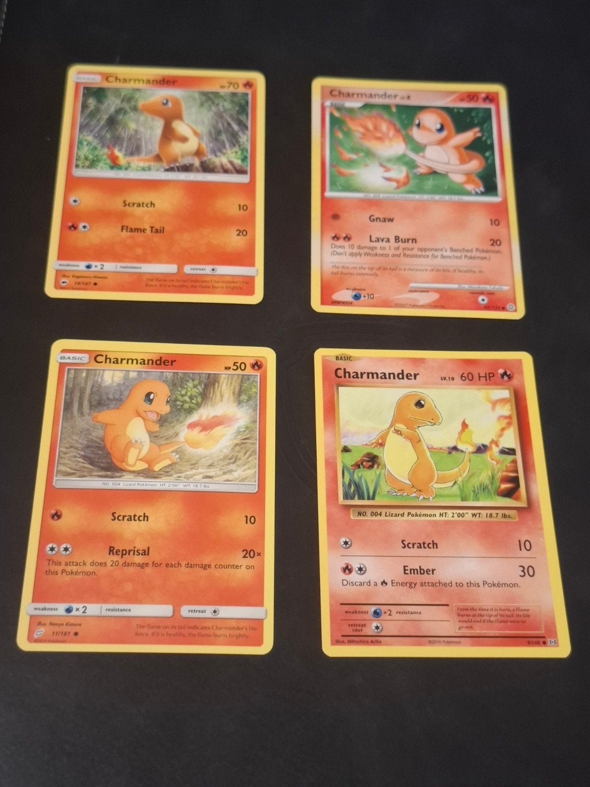 4 cartes Pokémon Charmander (différents sets, dont XY Ev), Enlèvement ou Envoi