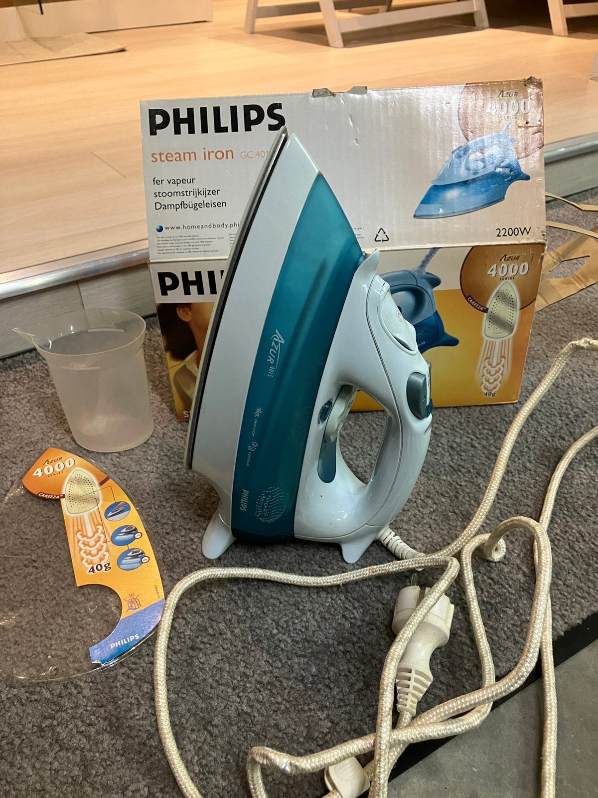 Philips stoomstrijkijzer Azur 4000 series, Ophalen of Verzenden, Zo goed als nieuw
