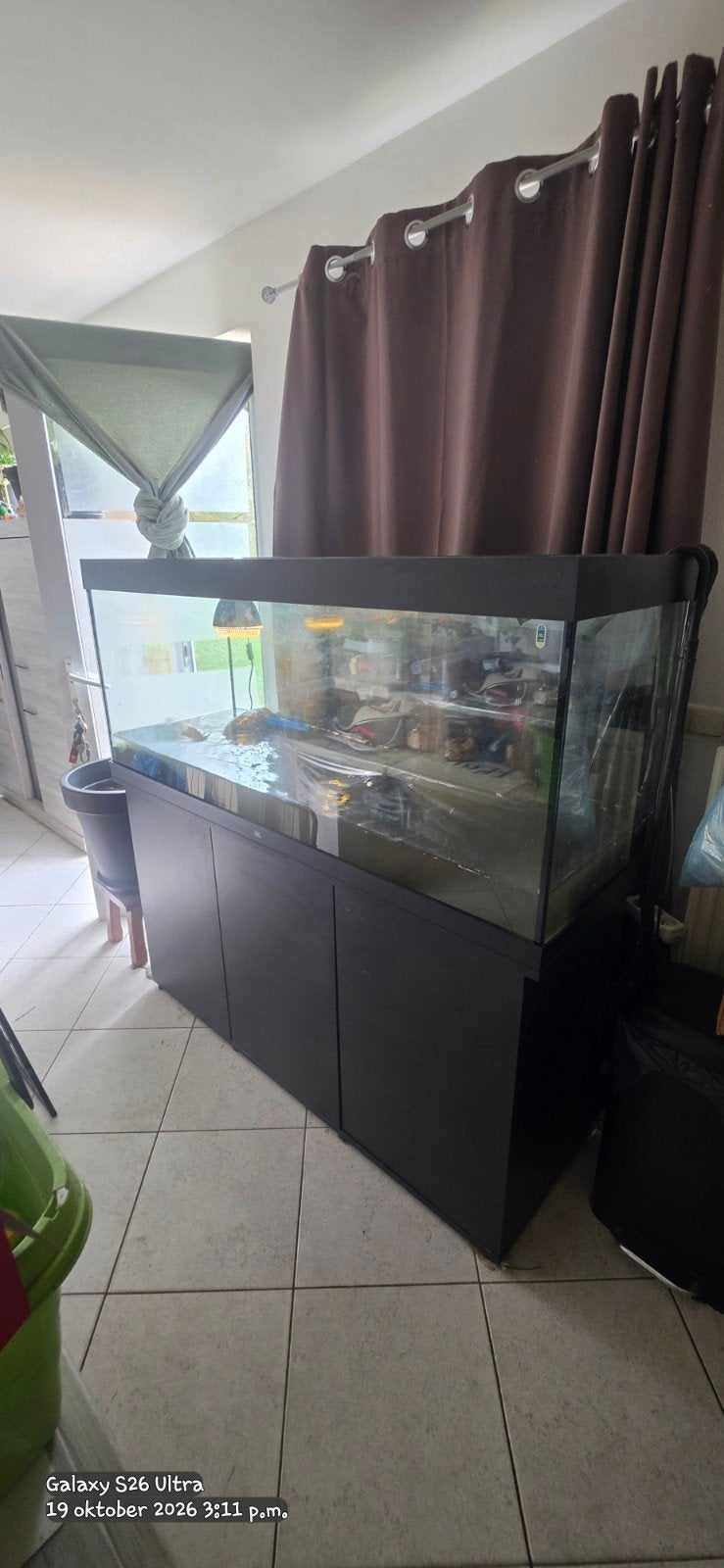 aquarium 450L, Ophalen, Gebruikt, Inclusief deksel, Leeg aquarium