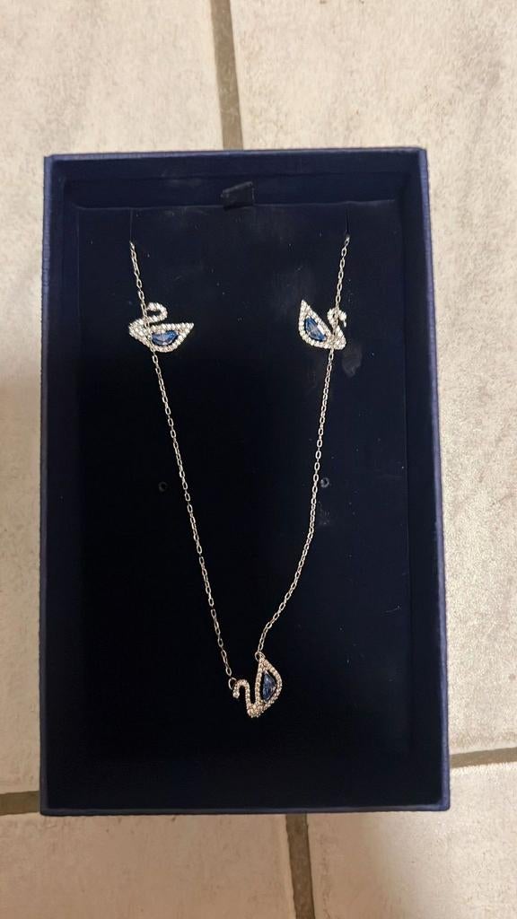 Swarowski blauwe zwanen set 5521471, Verzamelen, Swarovski, Ophalen of Verzenden