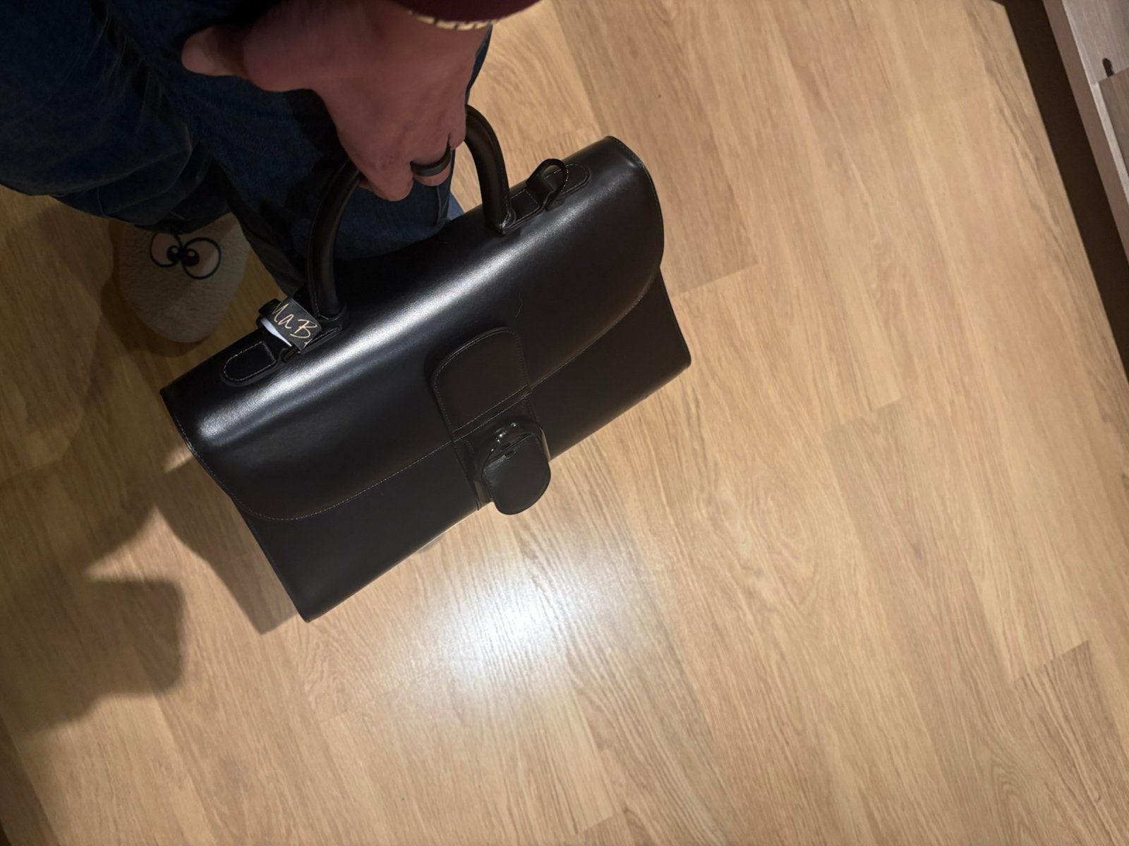 Delvaux east west brilliant, Handtassen en Accessoires, Verzenden, Zwart, Zo goed als nieuw, Leer