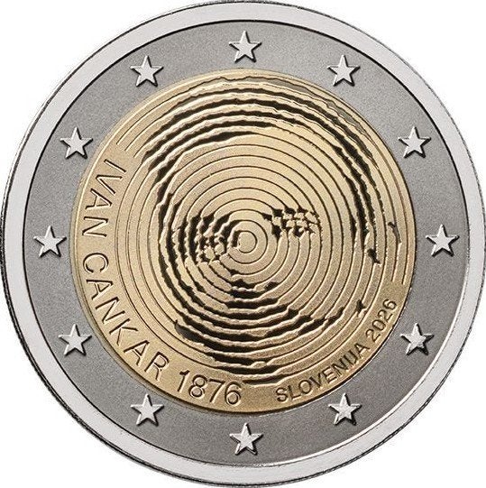 2 euro Slovenië 2026 Ivan Cankar, Verzenden, Slovenië, 2 euro