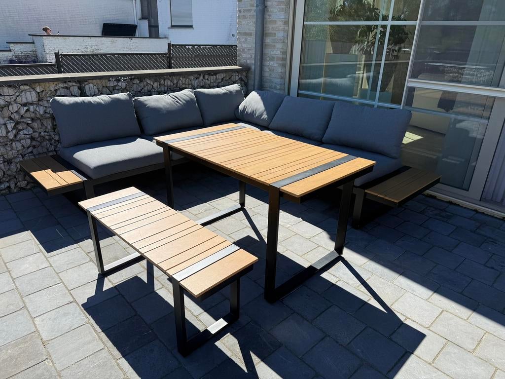 Tuinlounge, Tuin en Terras, Tuinsets en Loungesets, Zo goed als nieuw, Aluminium, Bank, Ophalen