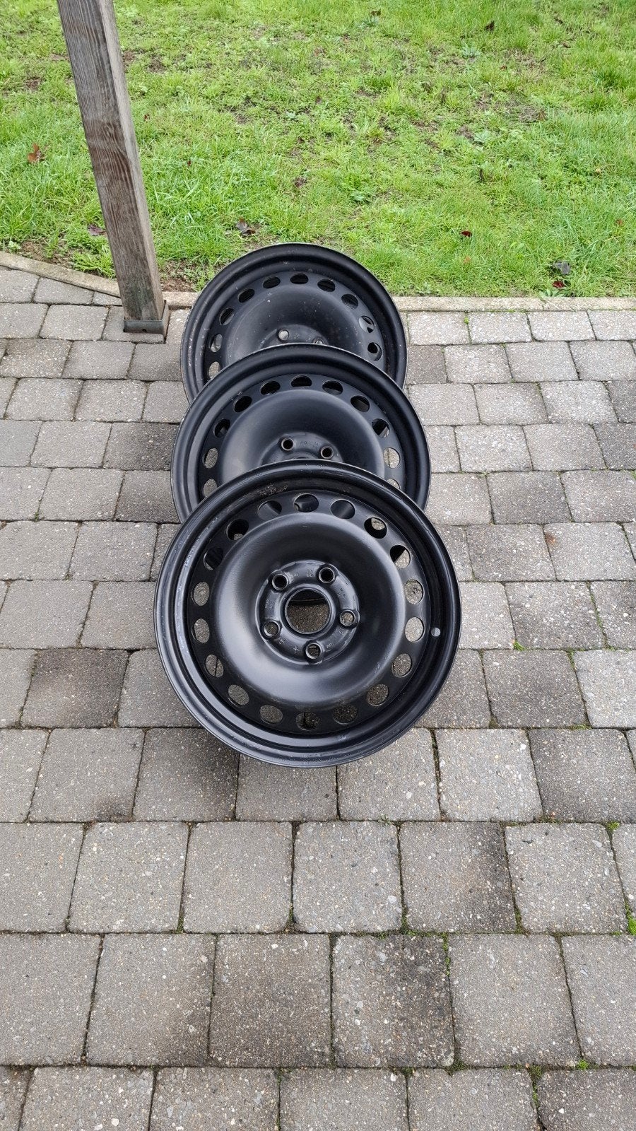4 st vw stalen velgen past zeker op caddy, Auto diversen, Ophalen, Gebruikt
