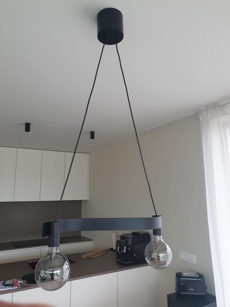 Hanglamp, Huis en Inrichting, Lampen | Hanglampen, Ophalen, Zo goed als nieuw, Glas