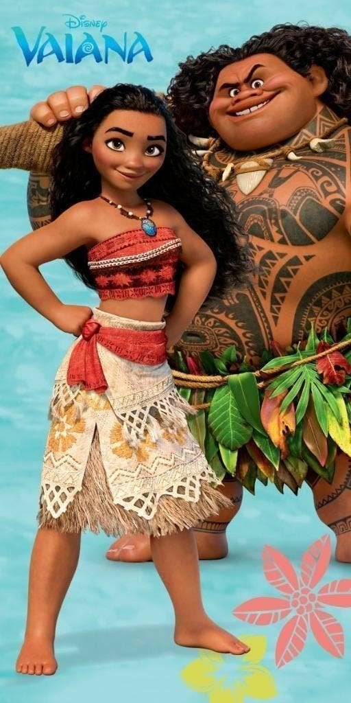 Vaiana Badlaken Maui - Disney Strandlaken - Katoen, Kinderen en Baby's, Disney, Meisje, One size, Nieuw