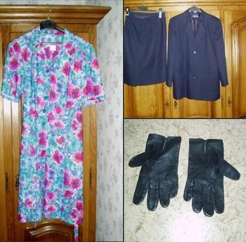 VENTE OU ECHANGE ! Jacket, jupe, robe, gants, Enlèvement, Porté