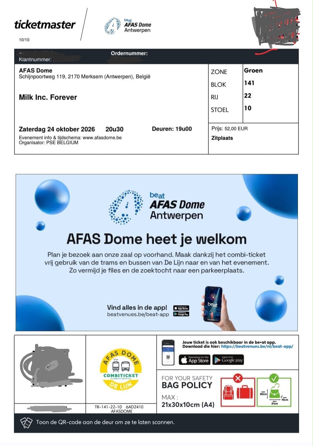 Ticket 10€, Tickets en Kaartjes