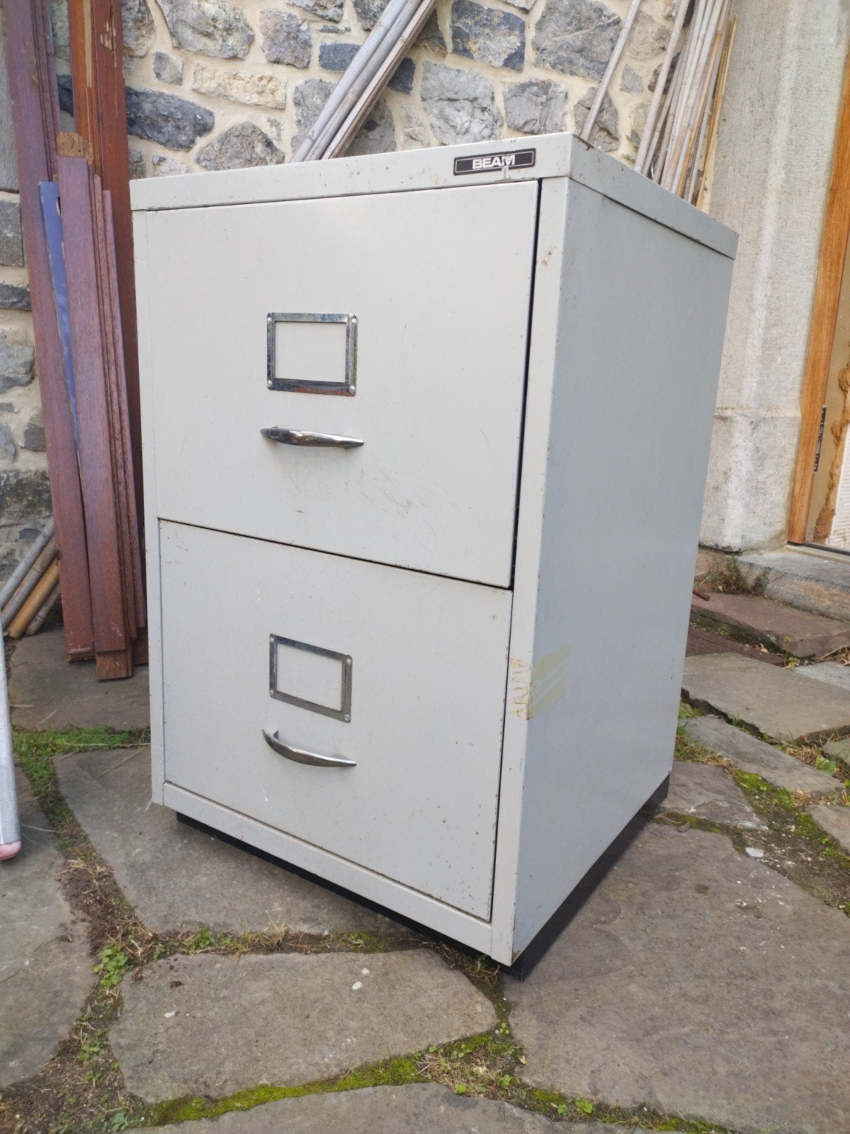 Armoire tiroirs métallique L47cmxl47cmxH72cm, Enlèvement