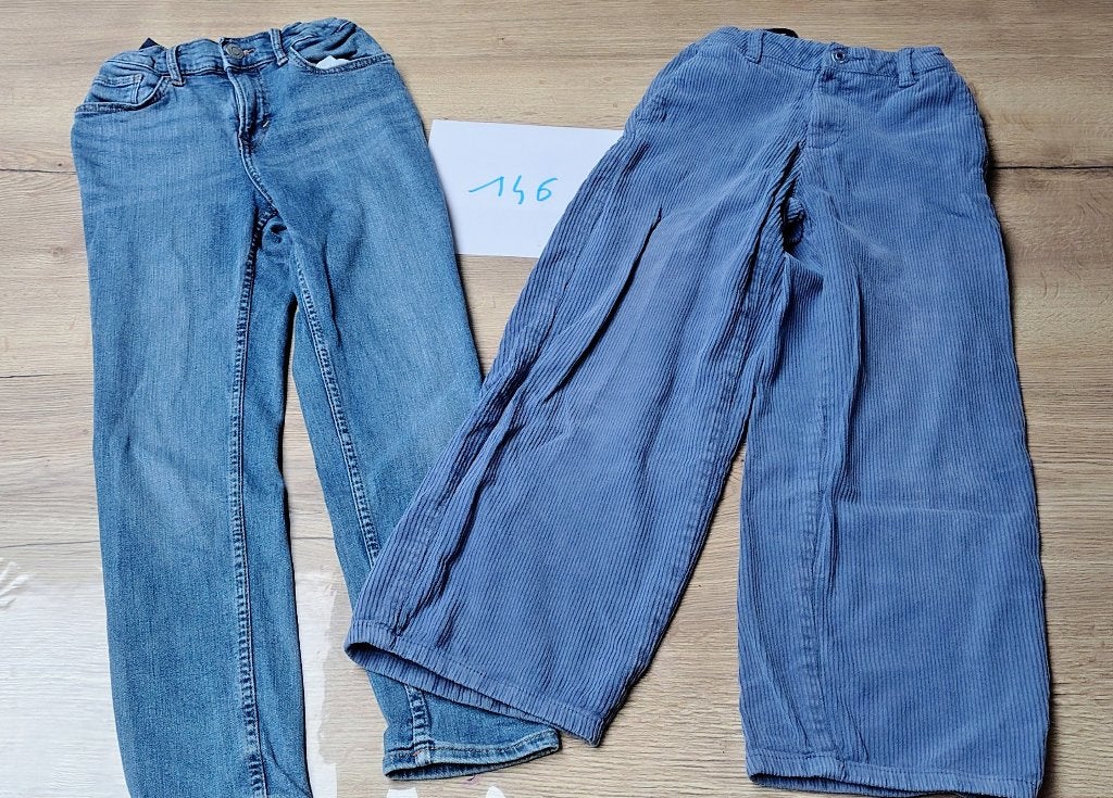2 jeans broeken maat 146, Ophalen of Verzenden, Gebruikt, Meisje, Broek