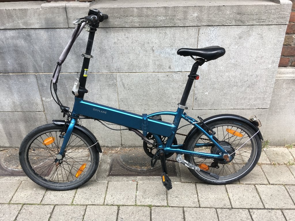 vélo électrique pliable OXYLANE bleu électrique, Autres marques, Vitesses, Frein sur jante, 49 à 53 cm