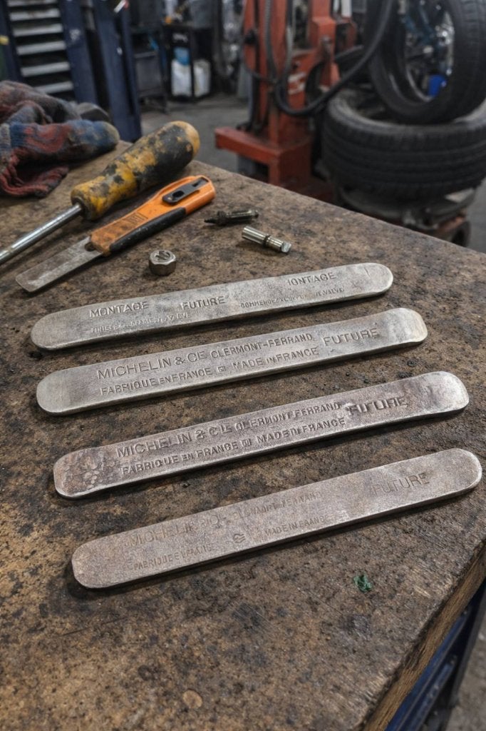 Set 4 vintage Michelin bandenlichters voor de verzamelaar., Verzamelen, Automerken, Motoren en Formule 1, Ophalen of Verzenden
