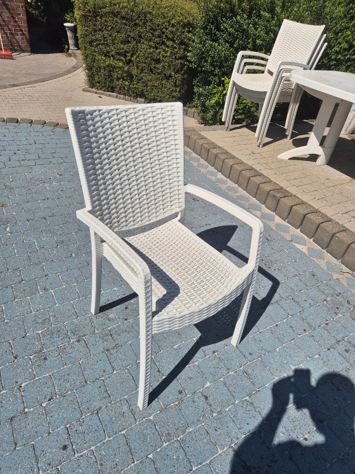 tuintafel en stoelen, Tuin en Terras, Tuinstoelen, Ophalen, Gebruikt, Kunststof