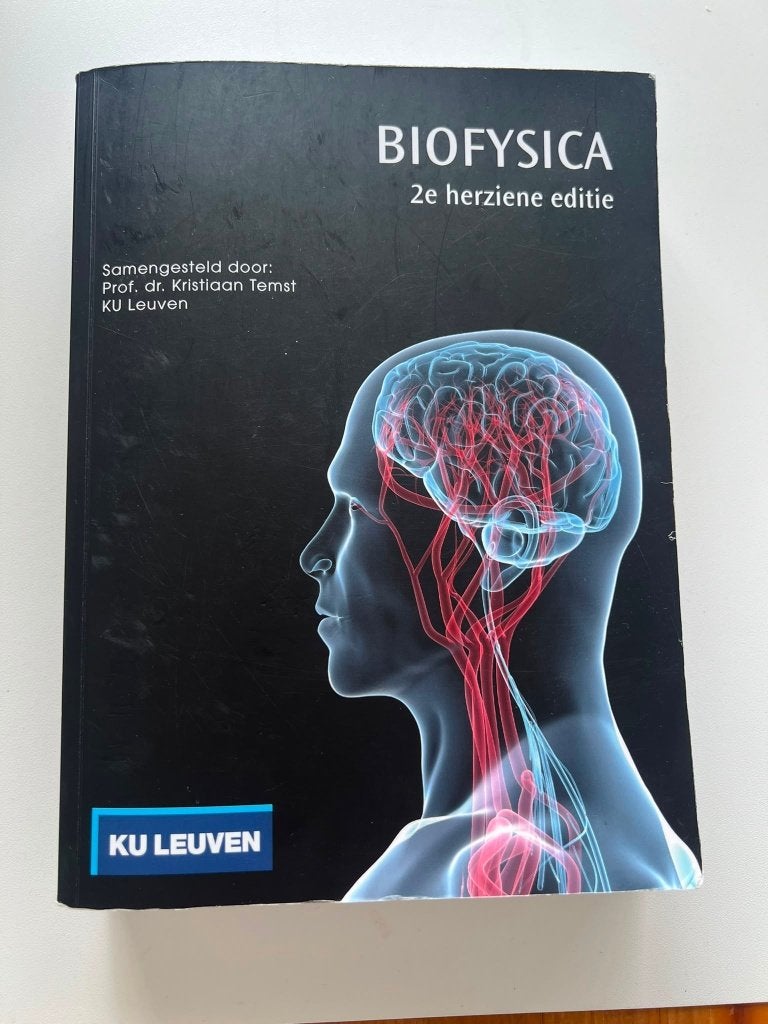 Biofysica - Kristiaan Temst - Biomedische wetenschappen KUL, Boeken, Studieboeken en Cursussen, Ophalen of Verzenden, Zo goed als nieuw