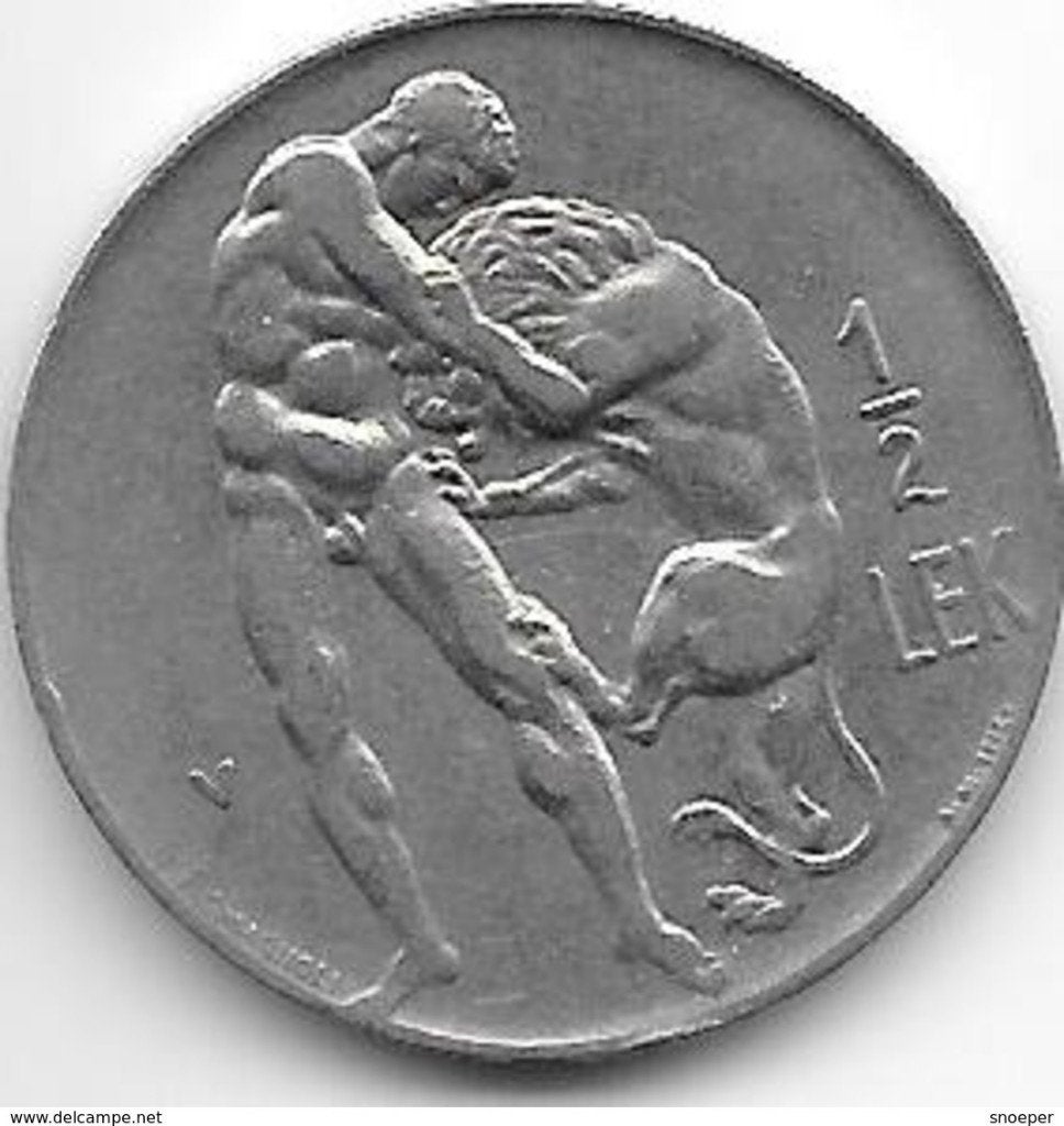 albania 1/2 lek 1930 km 13 xf+, Postzegels en Munten, Munten | Europa | Niet-Euromunten, Verzenden, Overige landen, Losse munt