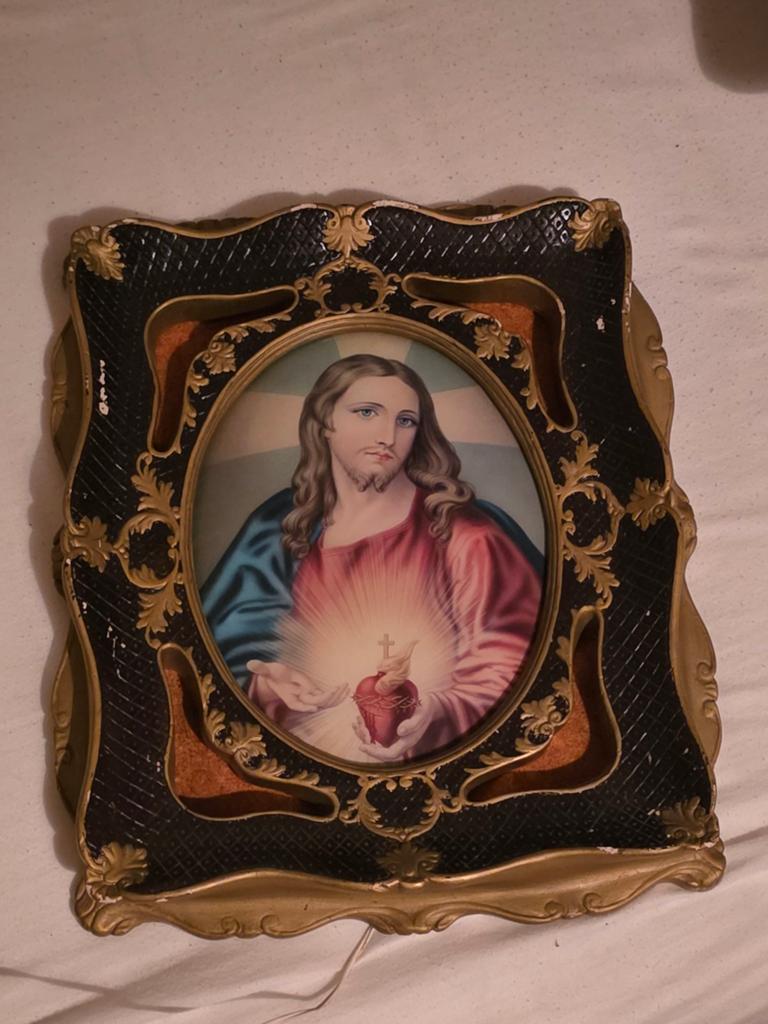 Antiek jezus schilderij, Antiquités & Art, Enlèvement ou Envoi