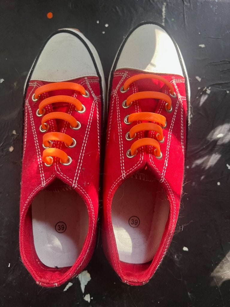 Rode sneakers Platform 39, Ophalen, Zo goed als nieuw, Schoenen