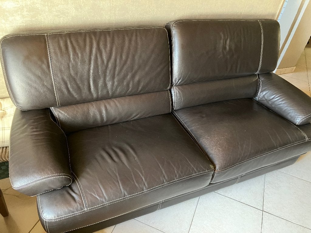Salon cuir doit partir vite à prix  sacrifié, 75 à 100 cm, Banc droit, Enlèvement, Utilisé