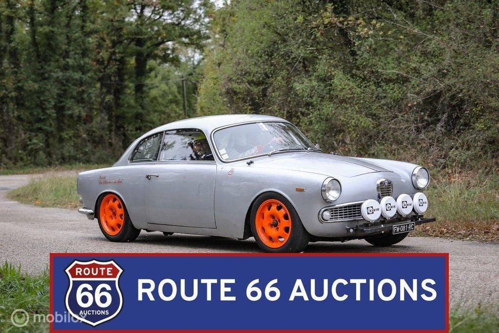 Alfa Romeo Giulia Sprint | 1963 | Route 66 Auctions, Zwart, Bedrijf, Handgeschakeld, Overige carrosserie