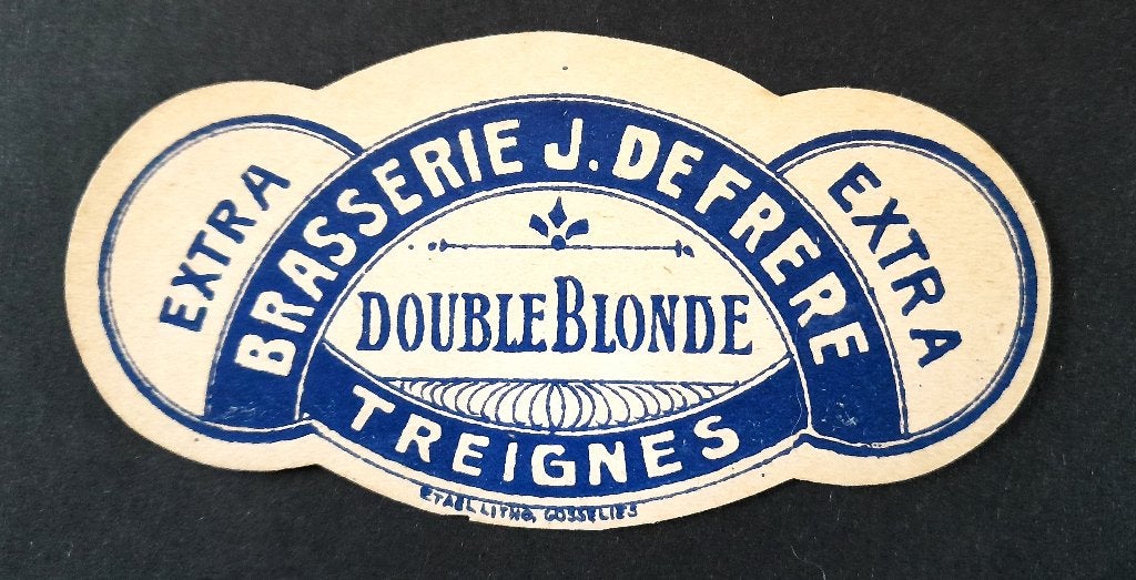 Etiquette. Brasserie Defrere. Treignes., Collections, Envoi, Utilisé, Autres types, Autres marques