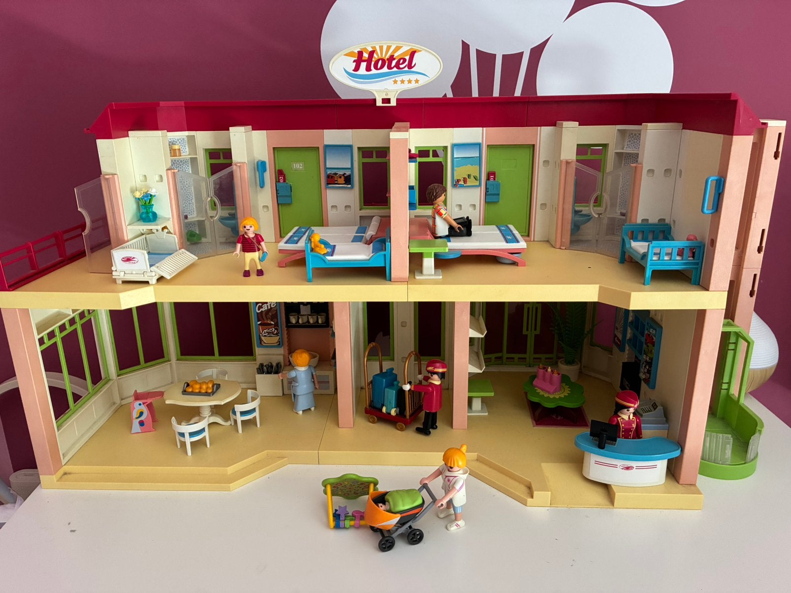 Hotel playmobil, Kinderen en Baby's, Speelgoed | Poppenhuizen, Ophalen, Zo goed als nieuw, Accessoires