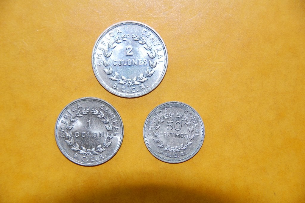 COSTA RICA :  3 verschillende munten 1978, Verzenden, Midden-Amerika, Setje