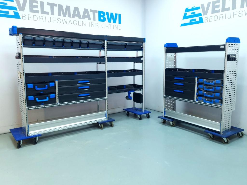 Sortimo nieuwe bedrijfswagen inrichting combiset, Auto-onderdelen