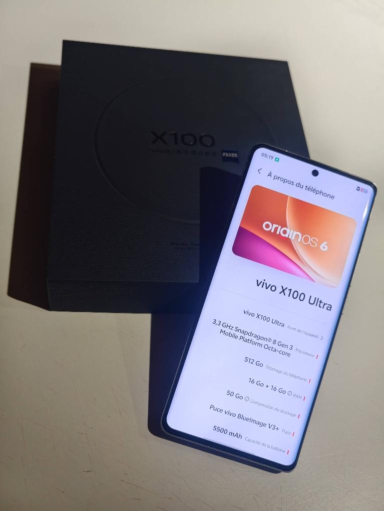 Vivo X100 ULTRA a vendre, Télécoms, Autres modèles, 10 mégapixels ou plus, Enlèvement ou Envoi, Autres couleurs