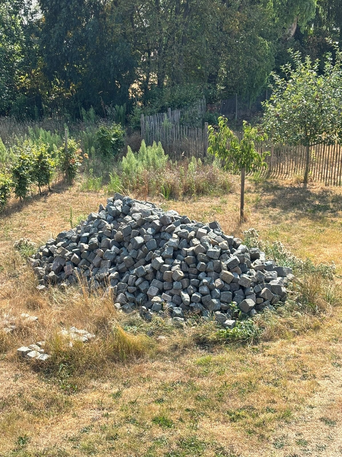 Kasseien – 12 m³ – Ideaal voor oprit, terras of tuin, Tuin en Terras, Ophalen, Zo goed als nieuw, Grijs