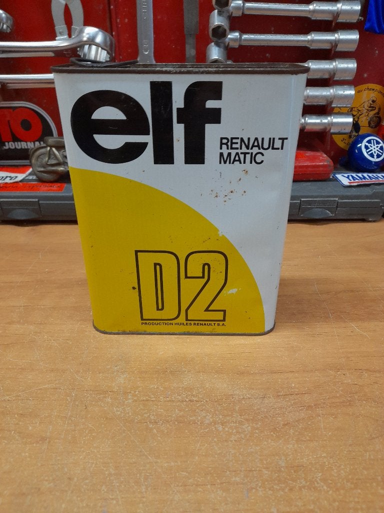 ancien bidon huile vide elf renault matic D2, Collections, Marques & Objets publicitaires, Envoi, Utilisé, Autres types