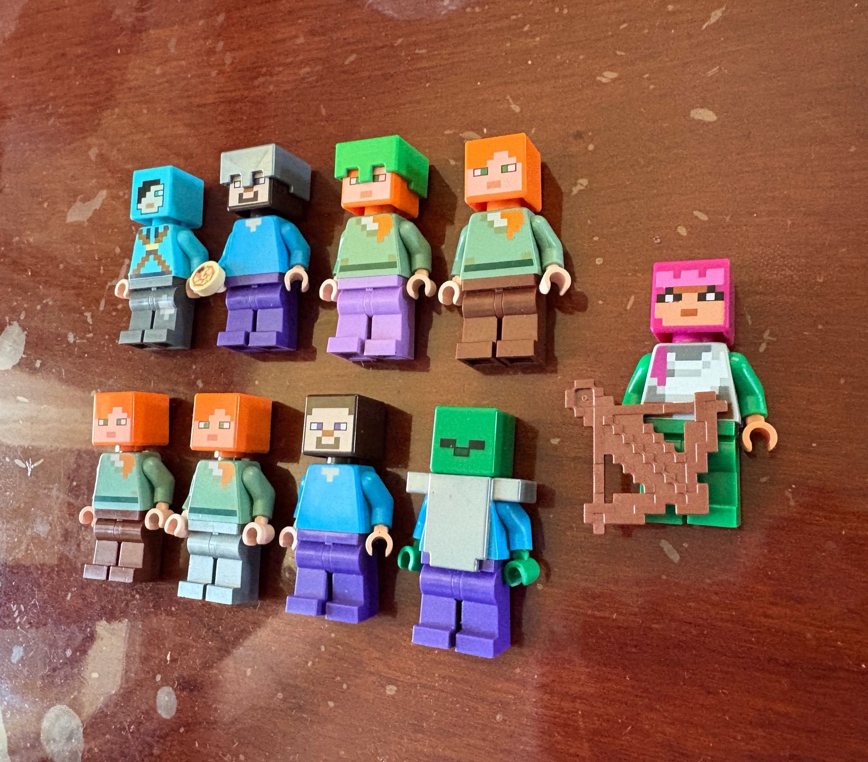 9 figurines Lego Minecraft à 14 euros à prix fixe, Enlèvement, Comme neuf, Lego, Minecraft
