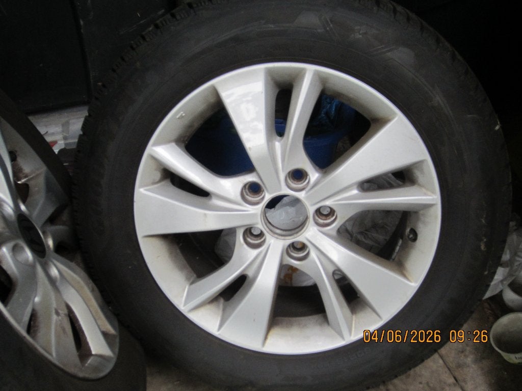 Jantes aluminium équipées de pneus hiver, Pneus et Jantes, 16 pouces, Enlèvement, Utilisé