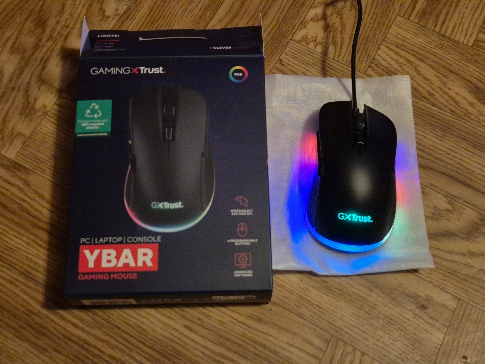 Souris gaming Trust GXT922 Ybar, Informatique & Logiciels, Souris, Enlèvement ou Envoi, Comme neuf, Trust