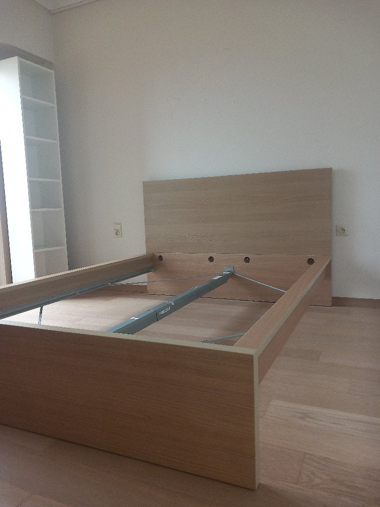 MALM Bedonderstel, wit gelazuurd eikenfineer, 140x200 cm, Autres couleurs, 140 cm, Enlèvement, Utilisé