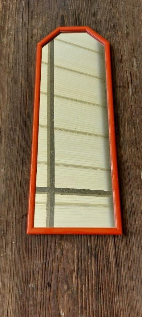 Mooie spiegel vintage oranje/rood, Ophalen
