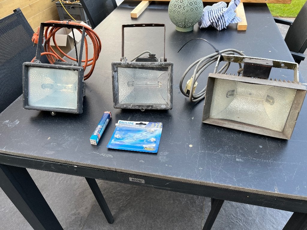 Spots met halogeenlampen, Ophalen, Halogeen, Gebruikt, Metaal of Aluminium