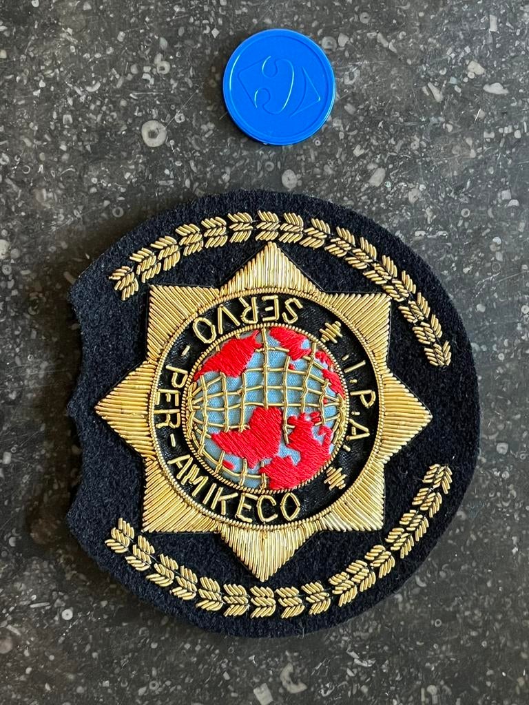 Patche tissu canetille international police, Enlèvement ou Envoi