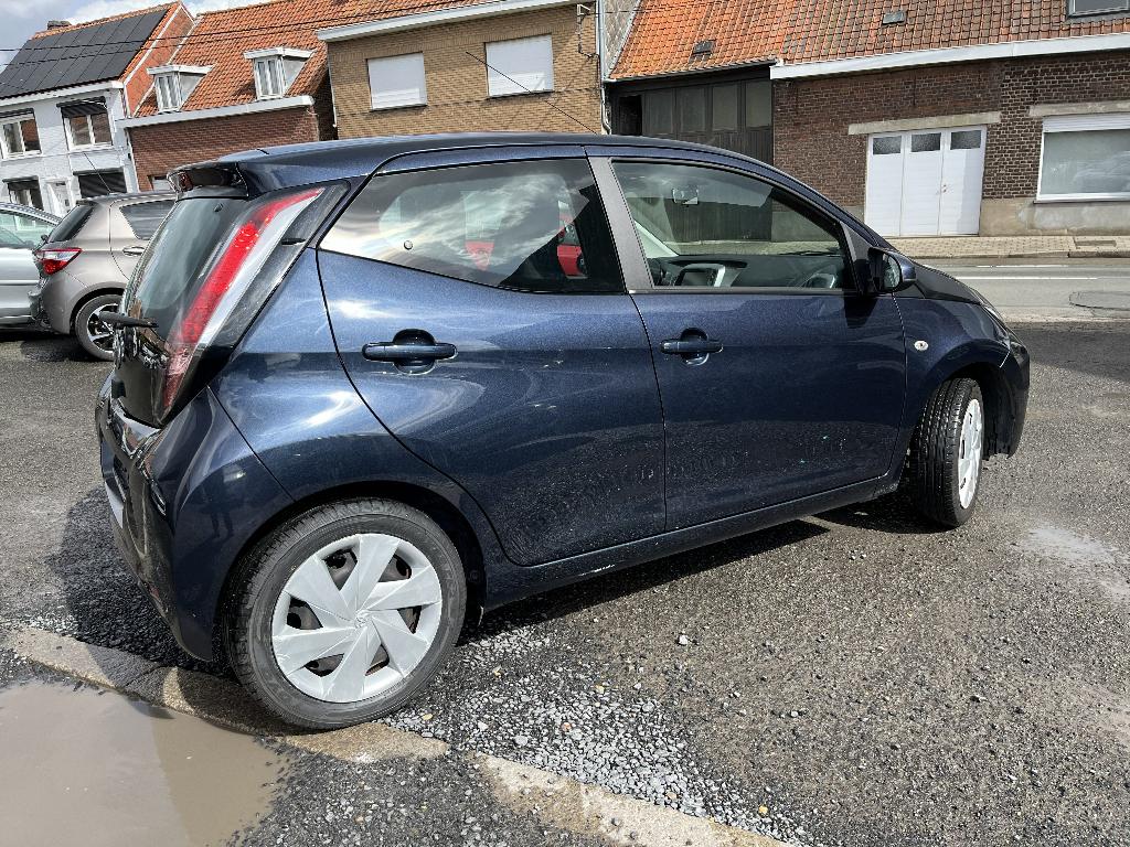 Toyota Aygo 1.0l + waarborg, Auto's, Voorwielaandrijving, Stof, Blauw, Bedrijf