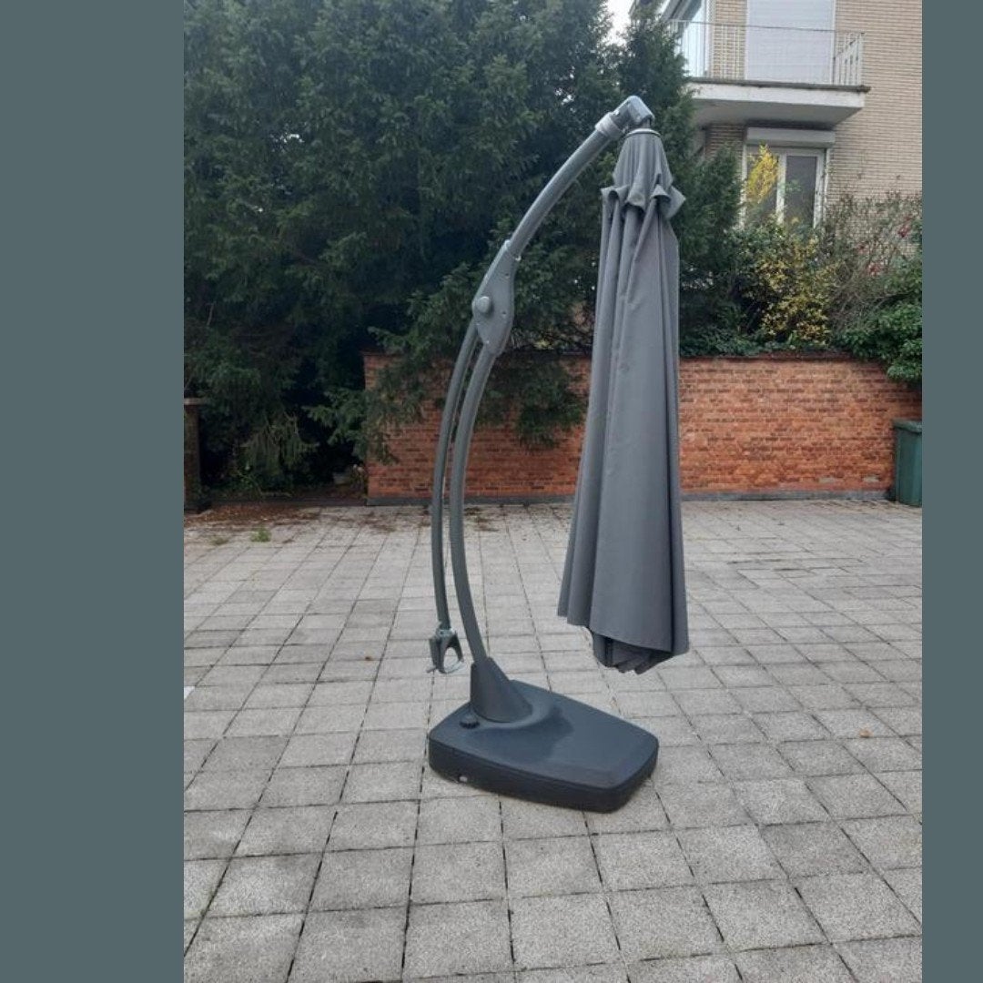 Mooie zweefparasol van het topmerk EVERİTE met parasolvoet, Ophalen, Parasolvoet