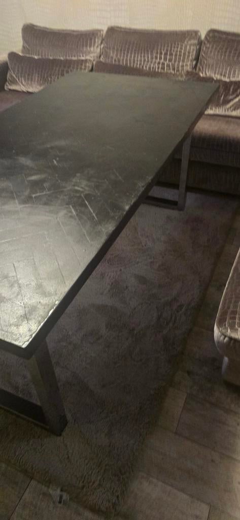 Eettafel zwart 180 cm, Maison & Meubles, Ameublement | Revêtements de sol, Enlèvement, Noir