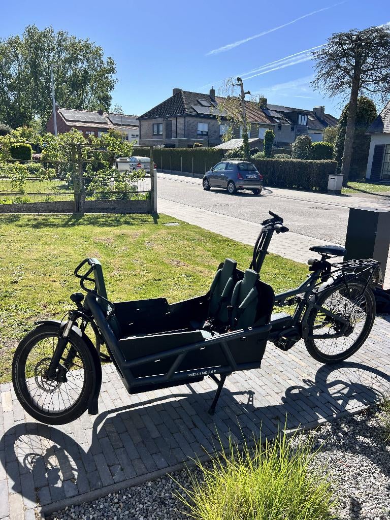 Ries & Muller bakfiets, Fietsen en Brommers, Gebruikt, Elektrisch, 2 kinderen, Schijfrem