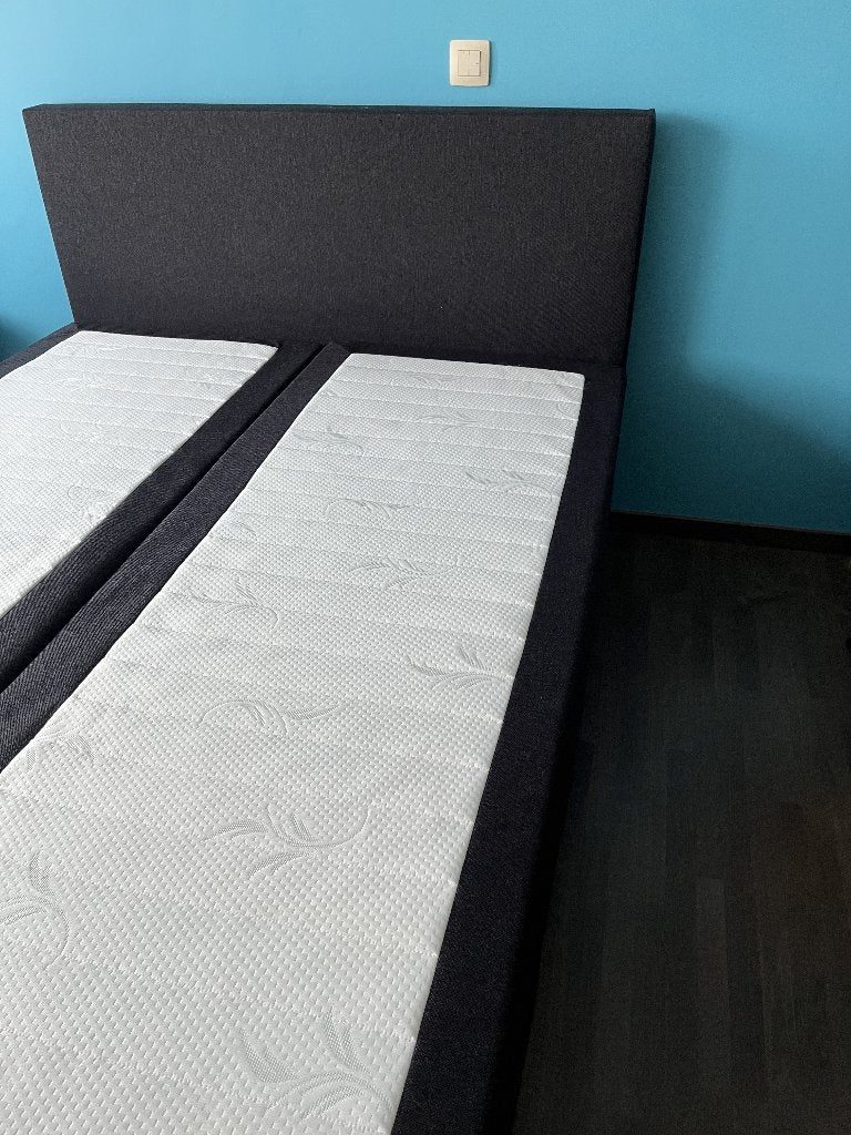 boxspring 140x200 antraciet, Maison & Meubles, Chambre à coucher | Lits boxsprings, Queen size, 140 cm, Enlèvement, Utilisé