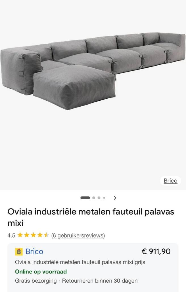 Oviala tuinzetels - lounge, Tuin en Terras, Tuinsets en Loungesets, Ophalen, Overige materialen, 6 zitplaatsen, Zo goed als nieuw